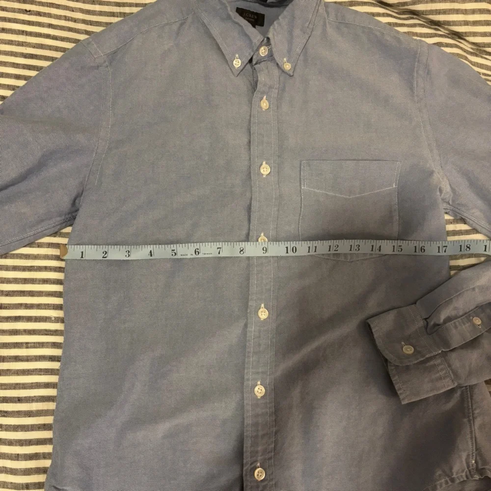 J. Crew slim oxford button down shirt collared long sleeve light blue cotton